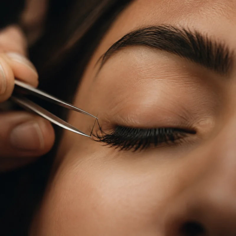 Brows, Lashes & Threading in the treatment room at V&F Beauty Lounge, Oxford