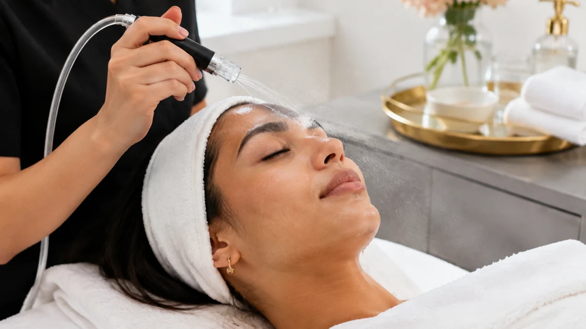 Facials & Skin Care in the treatment room at V&F Beauty Lounge, Oxford